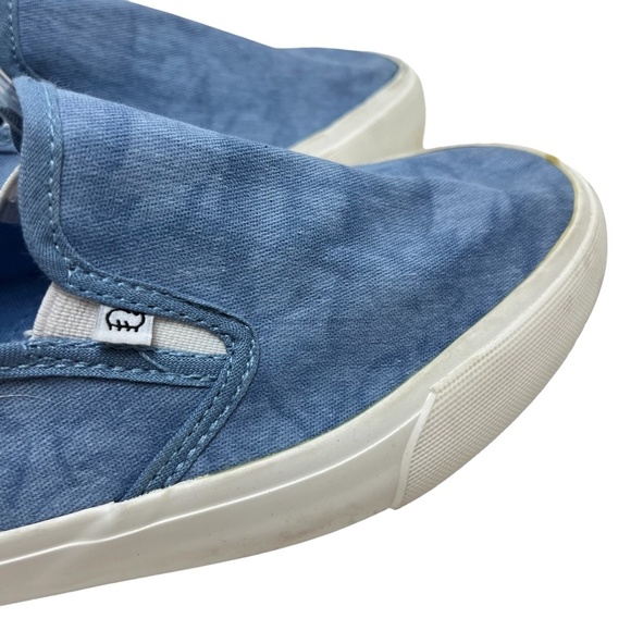 LAM Blue Canvas White Wall Loafers Slip On Mules Flats Casual Shoes sz 7.5 - Picture 4 of 16